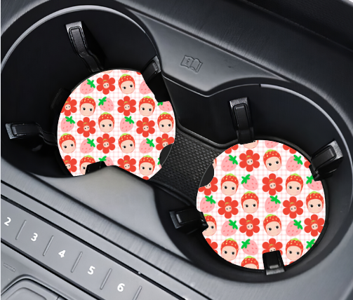 Strawberry Angel Car Coaster