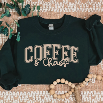 Coffee and Chaos Crewneck image 0