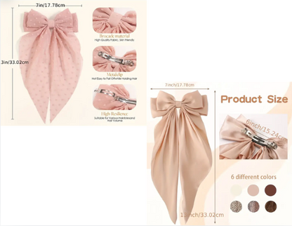 Satin/Chiffon Hair Bows image 1