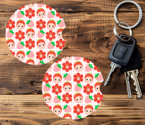 Strawberry Angel Car Coaster