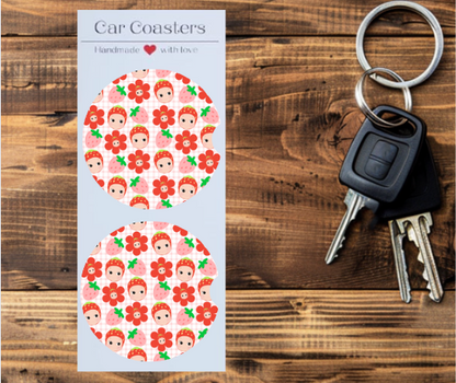 Strawberry Angel Car Coaster