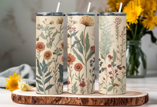 Boho Floral Tumbler image 0